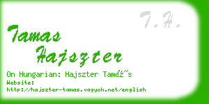 tamas hajszter business card